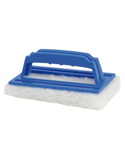 Abrasive brush with nylon handle